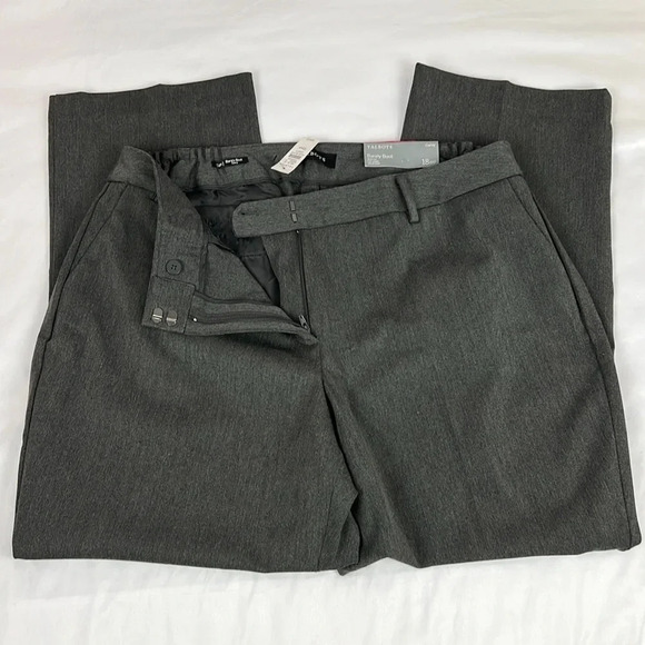 Talbots New Women’s 18WP Heather Gray Curvy Barely Boot Full Length Pant - Picture 4 of 13